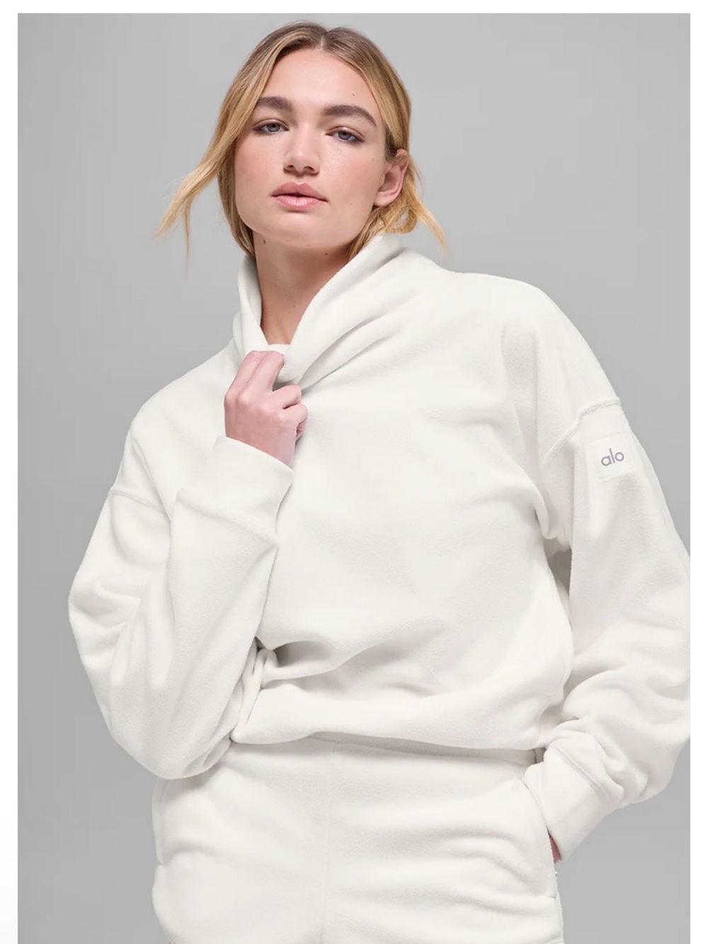 NWT ALO Polar Fleece Hazy Pullover